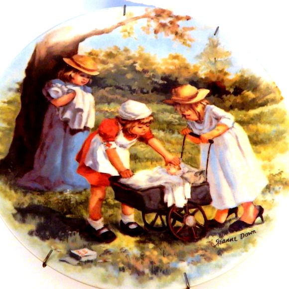 "Office Hours" the second plate in Jeanne Down's Friends I Remember Coll… - Picture 1 of 5